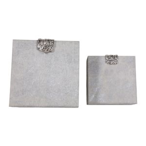 CANNONMOOR SET OF 2 SILVER BOXES 5 (IN) 8