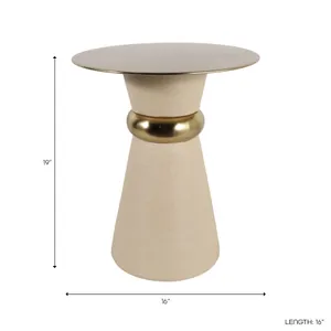 HAMMONDMORE IVORY TABLE 19 (IN) 7