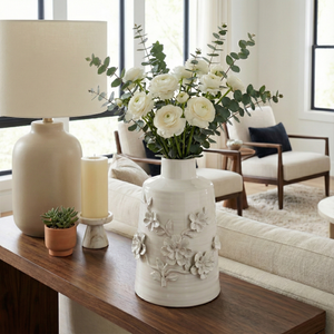 CLOVERVALE WHITE VASE 12 (IN) 12