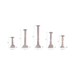 MERCERMOOR SET OF 5 BROWN CANDLESTICK 22 (IN) 8
