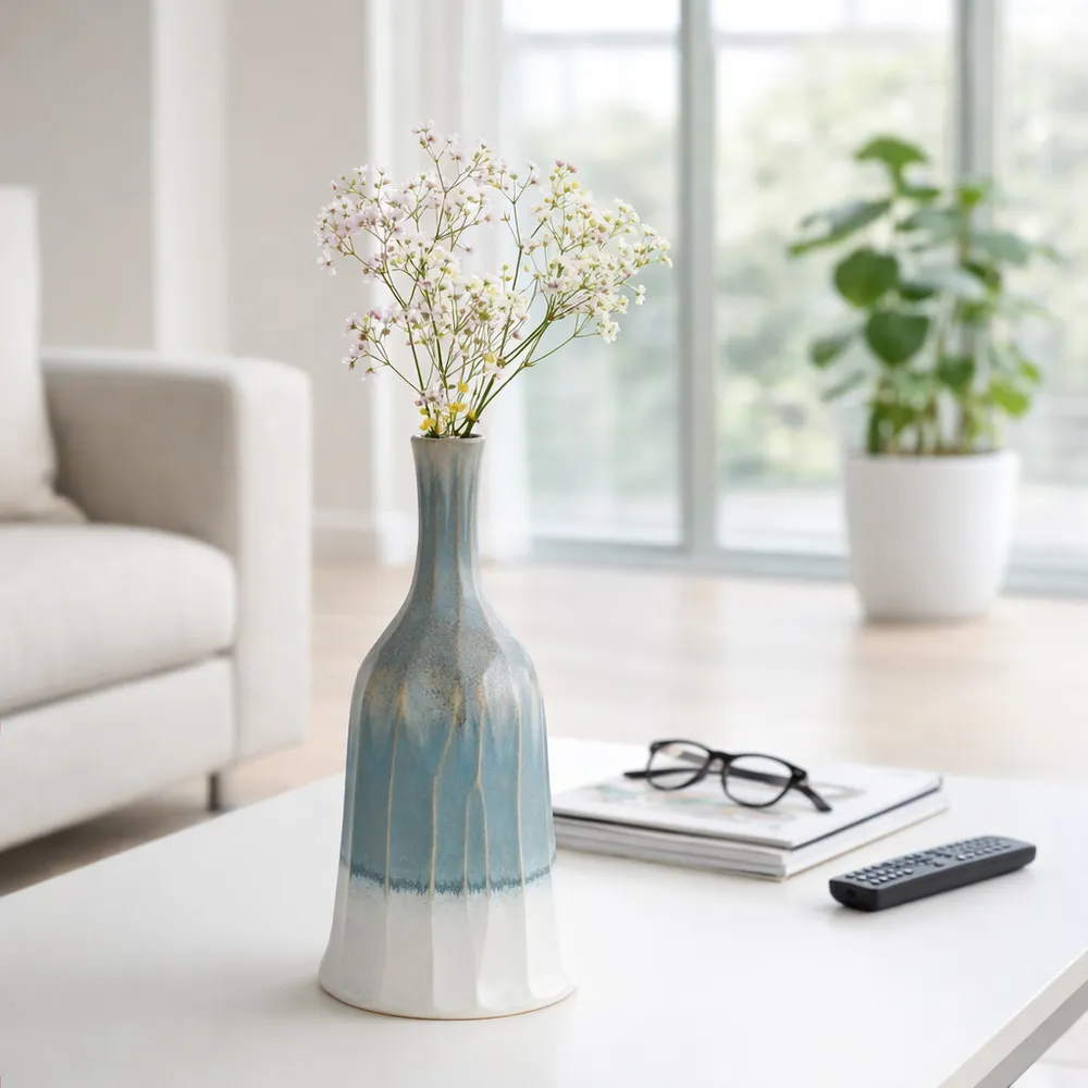 CARVERPORT BLUE VASE 15 (IN)