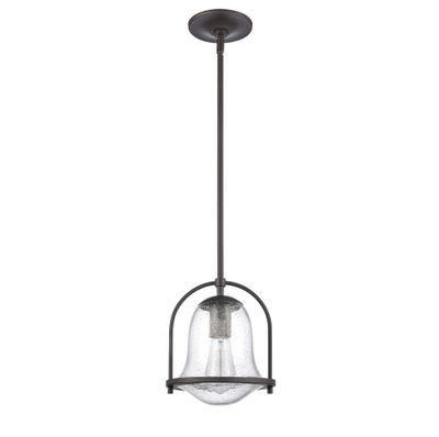 Connection 8″ Wide 1-Light Mini Pendant - Oil Rubbed Bronze