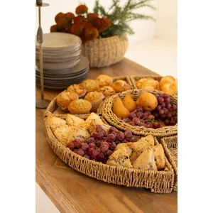 Large Woven Vine Five Piece Round Serving Set 6