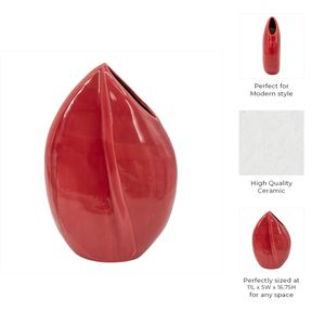 HAMMONDPORT RED VASE 17 (IN) 9