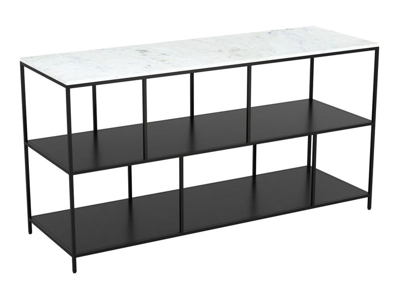 Singularity Console Table White & Black 6