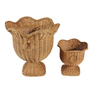 DARNELLWIND SET OF 2 BROWN VASES 17 (IN) 7