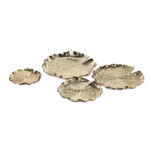 Lilypad Dimensional Wall Art - Set of 4 Gold 8