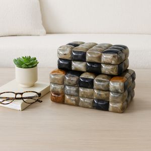 WYLERWAY SET OF 2 BLACK BOXES 6 (IN) 2