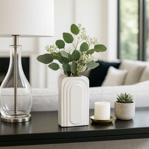 GRAYDONTON WHITE VASE 7 (IN) 11