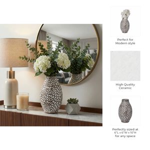 HARPERMILL BROWN VASE 10 (IN) 9