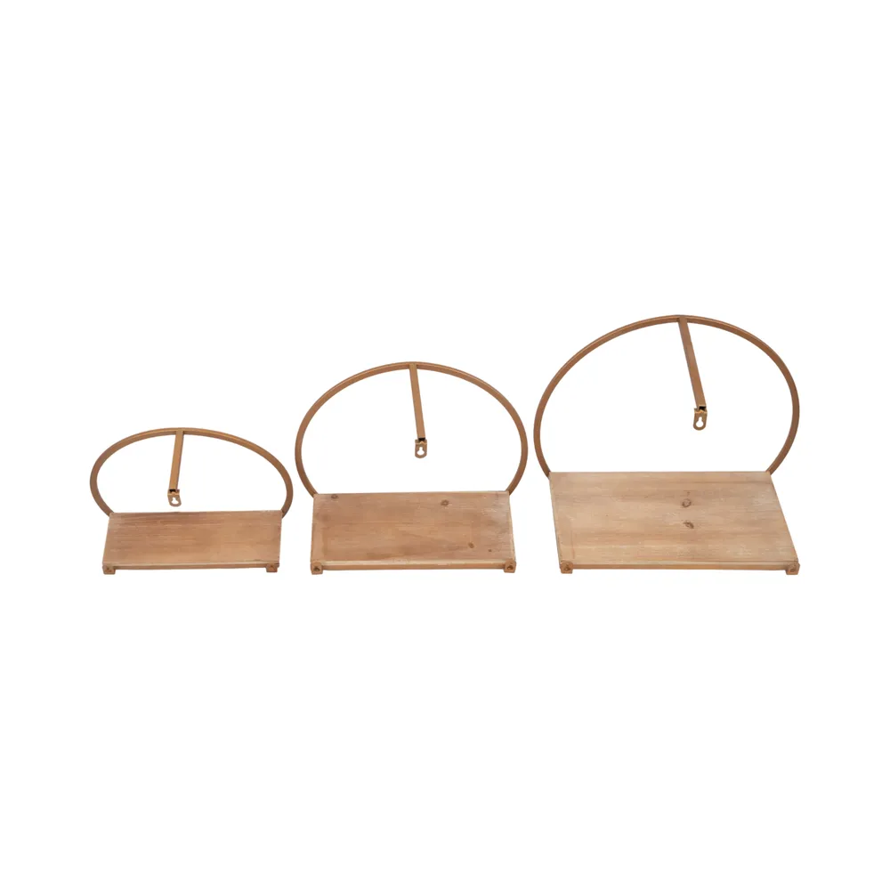 GAIGESTONE SET OF 3 BRONZE WALL SHELF 8 (IN)