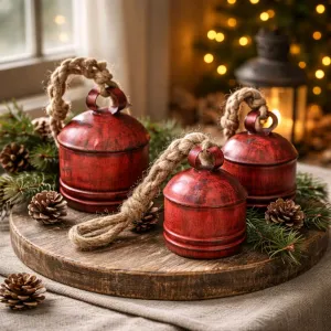 Gold Antique Bell Set of 3 6.5in, 5.5in, 4in 4