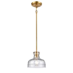 Orinoco 8'' Wide 1-Light Mini Pendant - Satin Brass 1