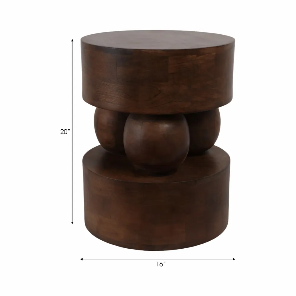 WINTON BROWN TABLE 20 (IN)