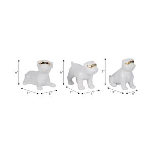 RIDERRUN SET OF 3 WHITE DECOR 6 (IN) 9