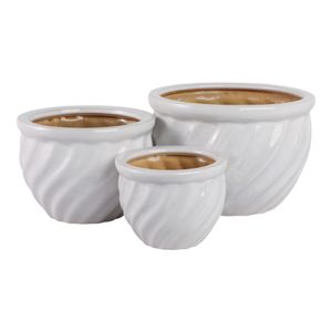 RAYMONDHAVEN SET OF 3 WHITE PLANTER 9 (IN) 7