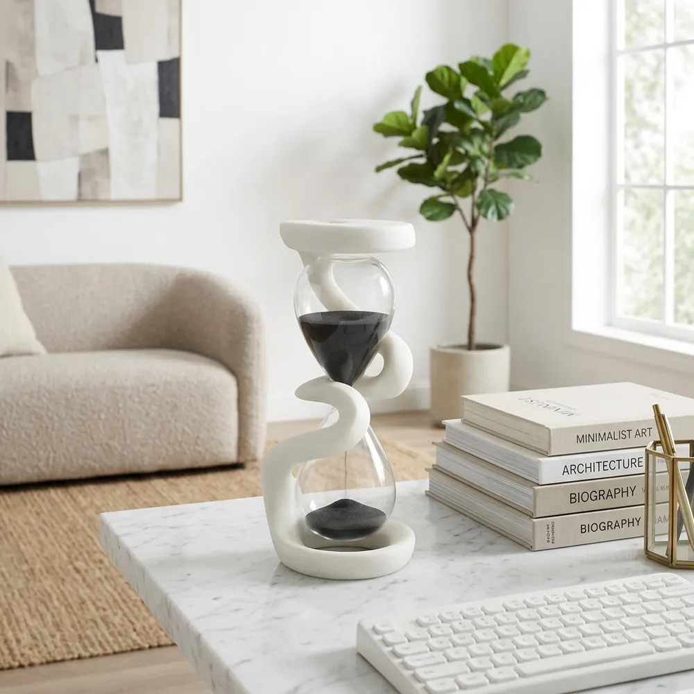 TESSSIDE WHITE HOURGLASS 13 (IN)