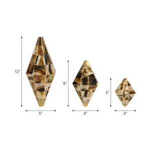 GREYSONWAY SET OF 3 BROWN DECOR 5 (IN) 7