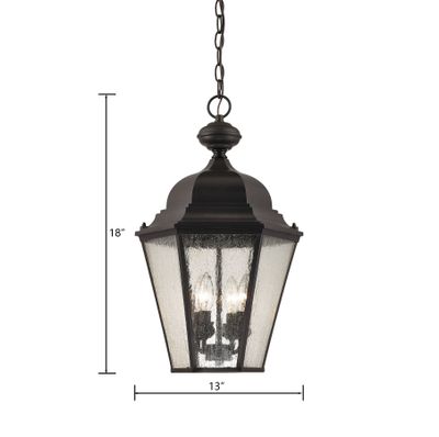 Cotswold 13'' Wide 4-Light Outdoor Pendant - Oil Rubbed Bronze