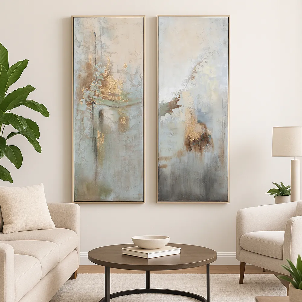 ELDERBEACH SET OF 2 BROWN ART 70 (IN)