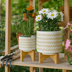 PAXTONFORD SET OF 2 WHITE PLANTER 11 (IN) 13