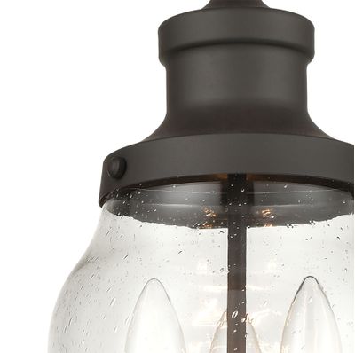Renford 8″ Wide 3-Light Outdoor Pendant - Architectural Bronze