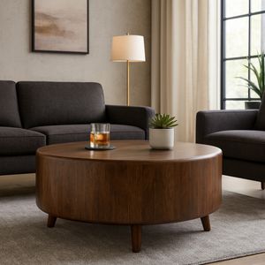 GREEROAK BROWN COFFEE TABLE 16 (IN) 12