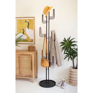 Black Iron Cactus Coat Rack 1