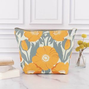Icelandic Poppies Gold Large Essential Canvas Pouch 3