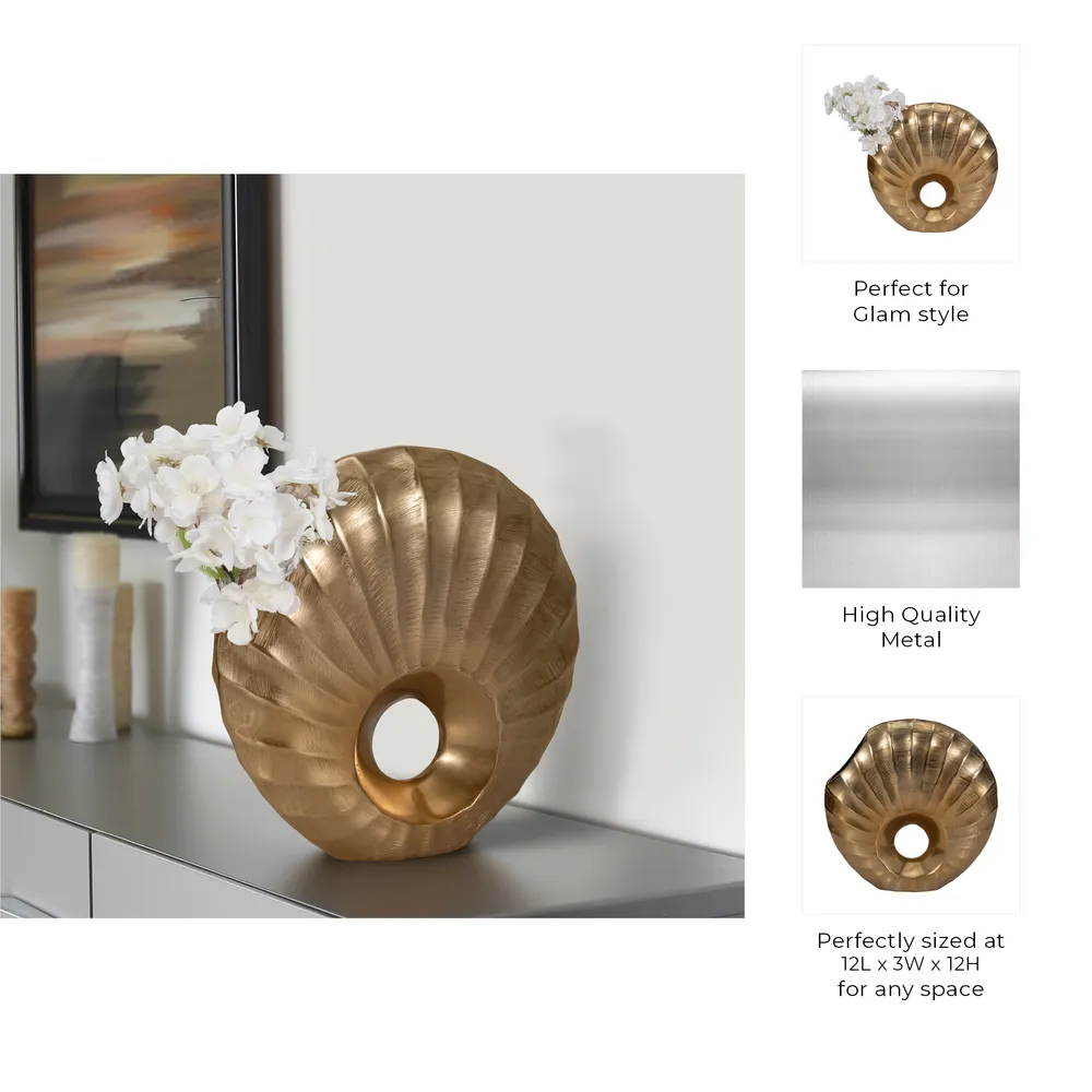 HACKETTWAY GOLD VASE 12 (IN)