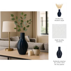 ROBINFIELD BLUE VASE 16 (IN) 10