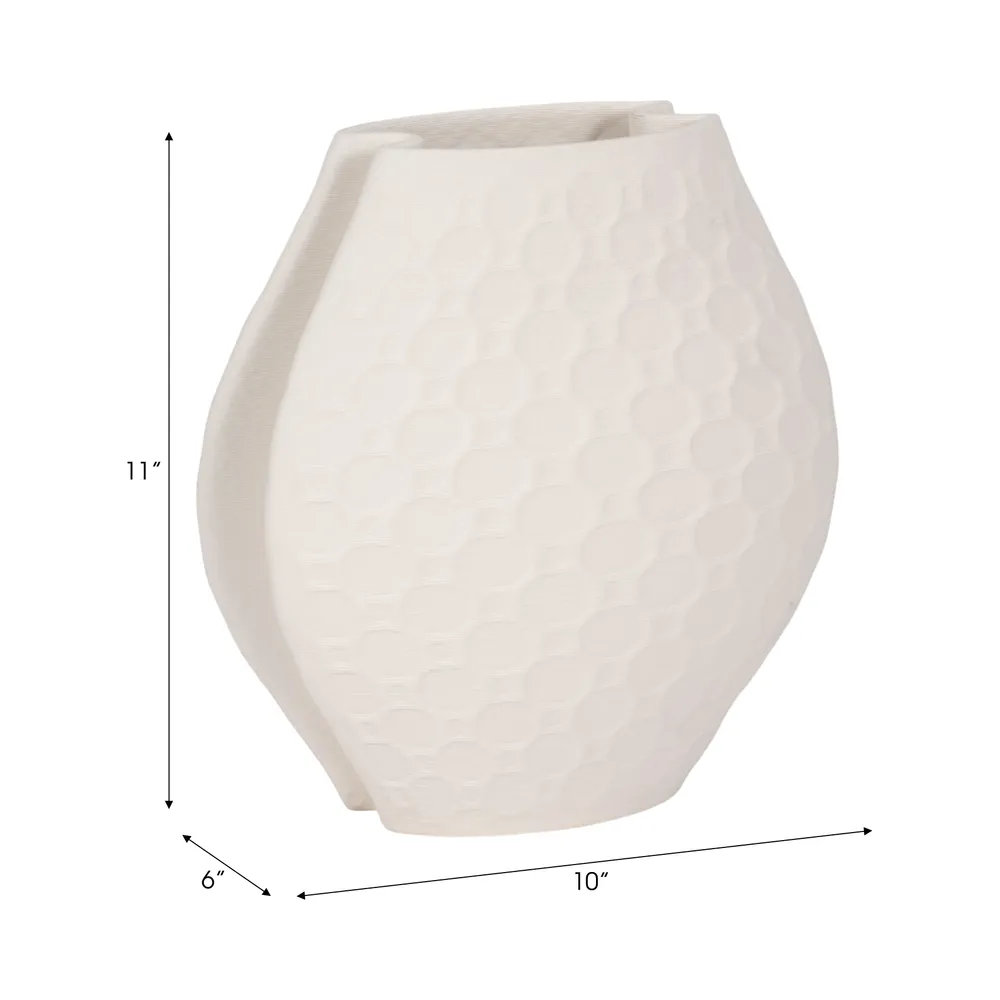 DILLONMOOR IVORY VASE 11 (IN)