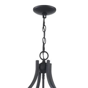 Prescott 24'' Wide 8-Light Chandelier - Matte Black 4