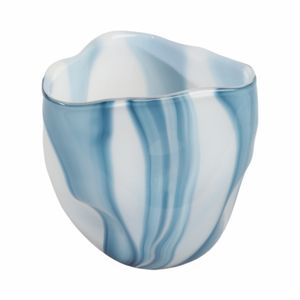BIRCHBURN BLUE GLASS VASE 8 (IN) 1