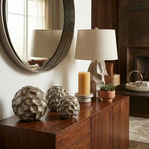 HOLDENVIEW SET OF 3 IVORY ORBS 6 (IN) 2