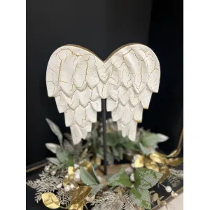 Gold Crackled Angel Wings 16x7in 1