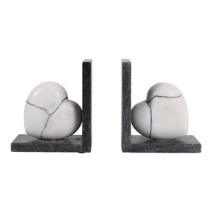 PAGEWELL SET OF 2 WHITE BOOKENDS 6 (IN) 3