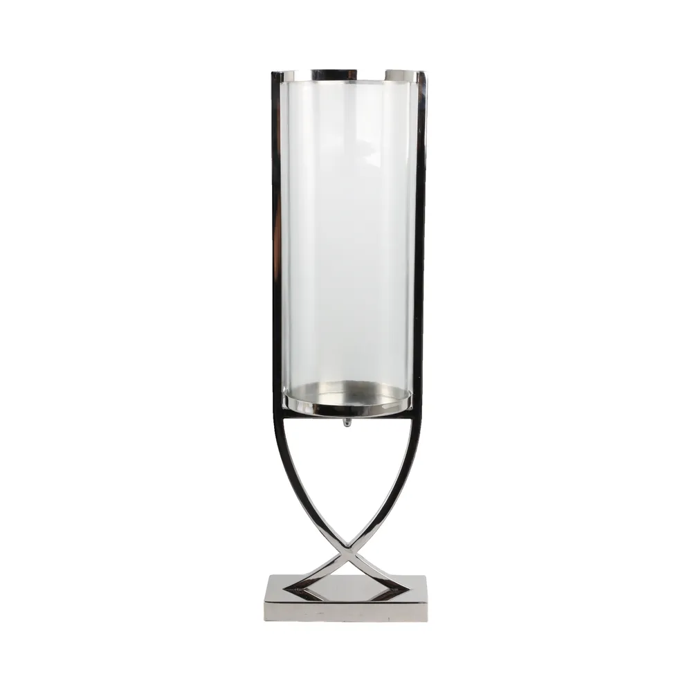 OLIVERHAVEN SILVER CANDLE HOLDER 27 (IN)