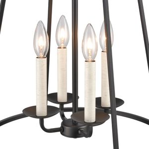 Ellisville 17.25'' Wide 4-Light Chandelier - Matte Black 3