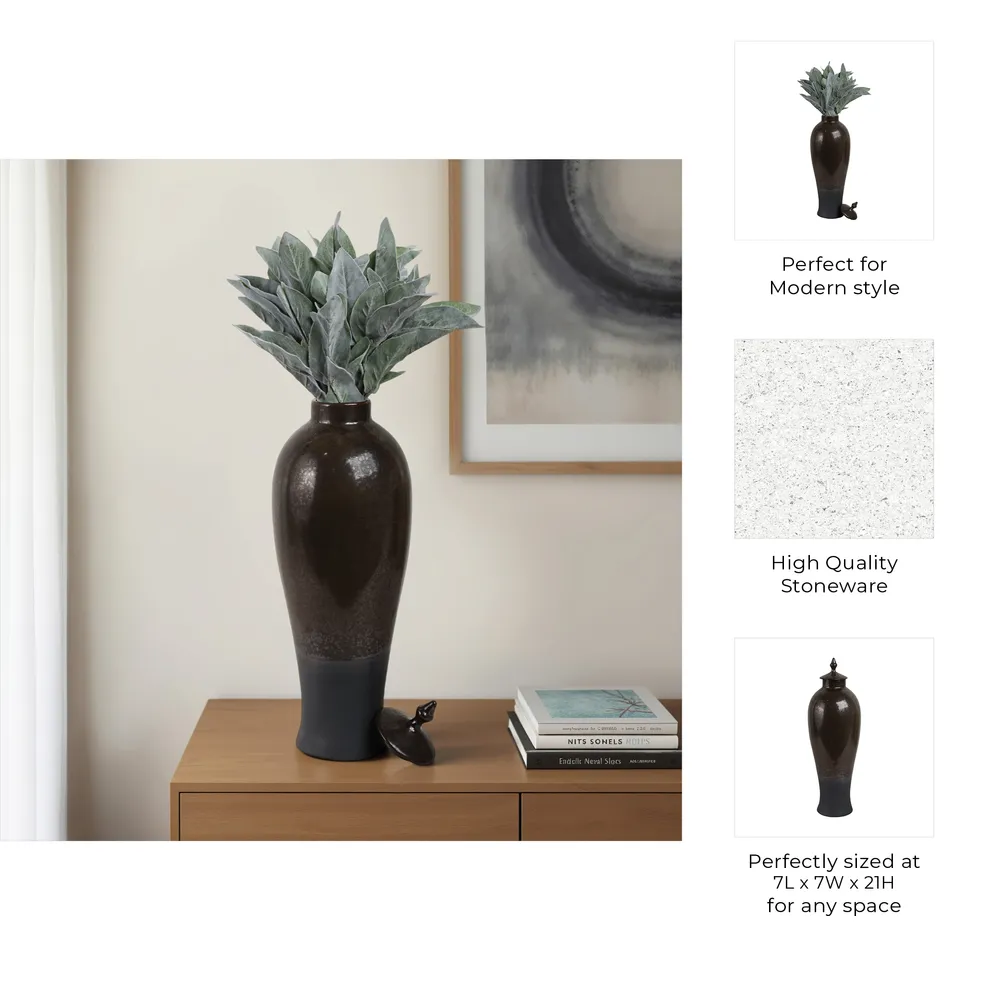 DURBANWORTH BRONZE VASE 21 (IN)