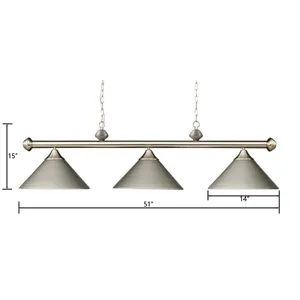 Casual Traditions 51'' Wide 3-Light Linear Chandelier - Satin Nickel 2