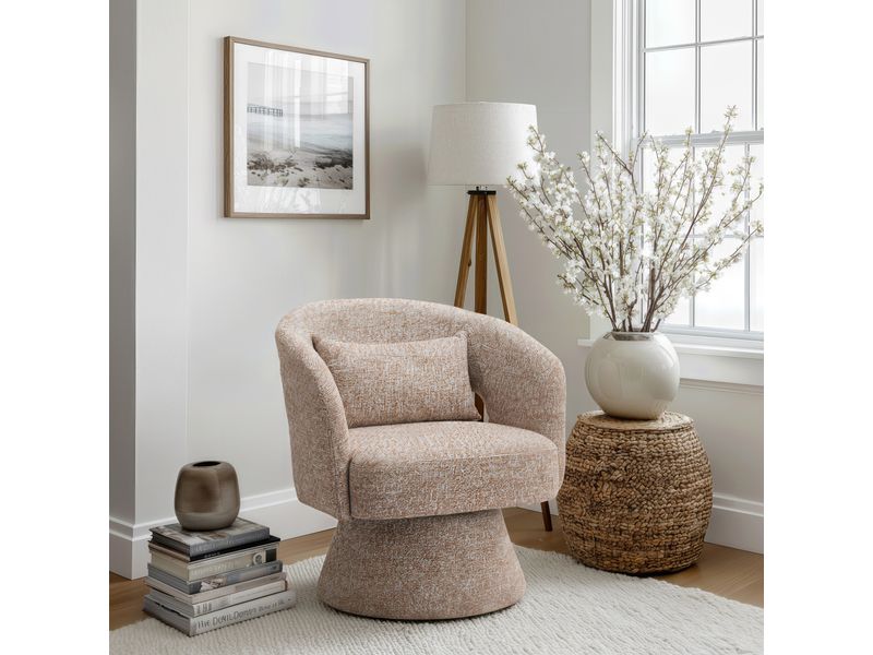 Liva Swivel Chair Frosty Brown 2