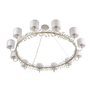Asbury 62'' Wide 12-Light Chandelier - Aged Silver 2