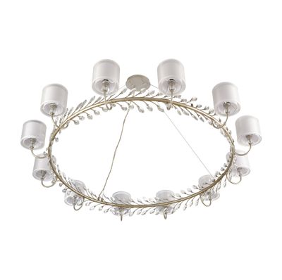 Asbury 62″ Wide 12-Light Chandelier - Aged Silver