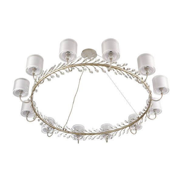Asbury 62'' Wide 12-Light Chandelier - Aged Silver