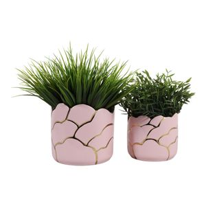 BRIGHTONROSE SET OF 2 PINK PLANTER 7 (IN) 3