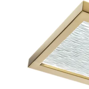 For-Square 12'' Wide Integrated LED Flush Mount - Satin Brass 3