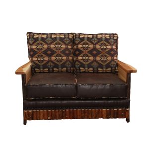 Hickory Log  Shenandoah Loveseat - Customer Fabric - Seat:  Fabric TBD;   Backrest:  Fabric TBD 5