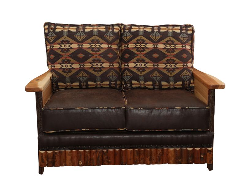 Hickory Log  Shenandoah Loveseat - Customer Fabric - Seat:  Fabric TBD;   Backrest:  Fabric TBD 5