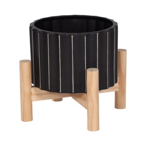 CLAXTONFIELD BLACK PLANTER 6 (IN) 4